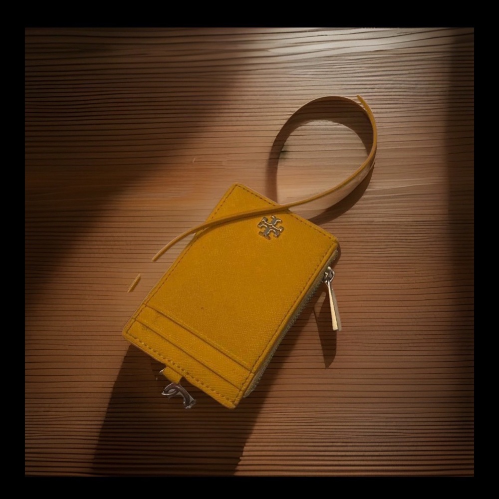 Tory Burch Yellow Wristlet Clutch
